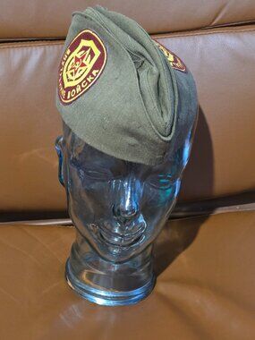 Vintage Soviet USSR Military Pilotka Cap Cold War Costume Cosplay